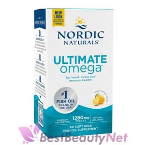 Nordic Naturals Ultimate Omega Fish Oil Supplement Lemon Flavor 60 Soft Gels
