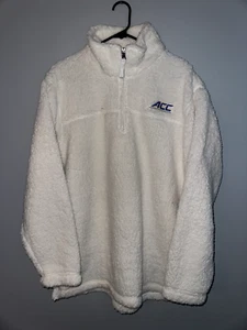 Chaqueta polar ACC para mujer XL blanca difusa peluda peluche a presión 1/4 cremallera sudadera - Imagen 1 de 6