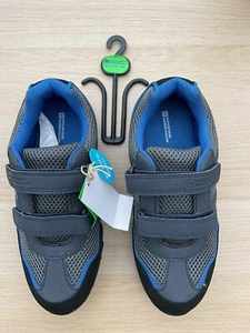 New Mountain Warehouse Rip tape Trainers UK 5 EU 37 Grey Blue Boy Girl - Picture 1 of 5