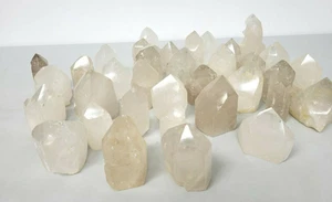 GRANDE Piedra Curativa Natural Generador Puntos Torre Cristal Cuarzo Transparente Pulido - Imagen 1 de 3
