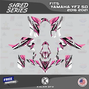 Graphics Kit for Yamaha YFZ 50 YFZ50 ALL YEARS  - 16 MIL SHRED-pink - Bild 1 von 6