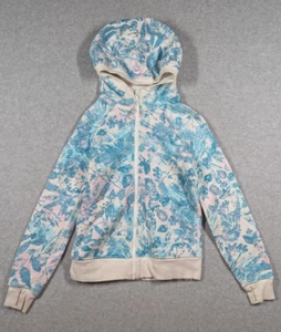 Ivivva Lululemon Girls Jacket Size 10 Hoodie Full Zip Floral Midweight - Picture 1 of 9