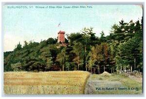Burlington Vermont Postcard Glimpse Ethan Allen Tower Park 1910 Raphael Tuck Son