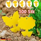 100Pcs Yellow Sticky Fly Trap Paper Traps Fruit Flies Insect Aphids Glue Catcher