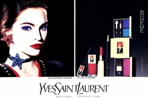 1989 YSL Yves Saint Laurent makeup vintage MAGAZINE AD - boheme - Picture 1 of 1