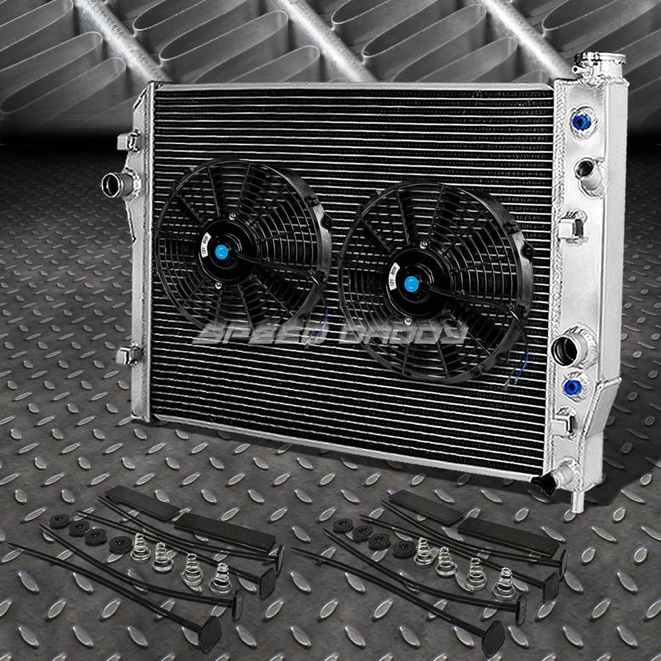 RADIADOR ALUMINIO 2 FILAS + 2X VENTILADOR 10" NEGRO PARA 96-02 CHEVY CAMARO/PONTIAC FIREBIRD Foto 1 de 4