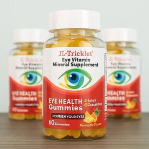 Eye Vitamin Mineral Supplement 60 Gummies Lutein Zeaxanthin Pineapple - Picture 1 of 5
