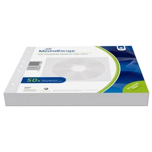MediaRange Vliestaschen für 2 Discs, für Ordner und Mappen, weiß, 50er Pack - Afbeelding 1 van 1
