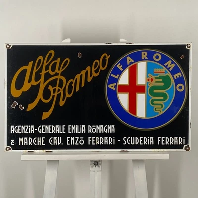 Alfa Romeo Enamel Sign - 68x40x1cm (26.8x15.7x0.4") - Nice Vintage Service Decor - Image 1 of 4