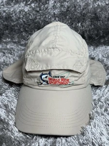 World Wide Sportsman Hat Cap Strapback Youth Beige Fishing Hat Sun Protection - Picture 1 of 15