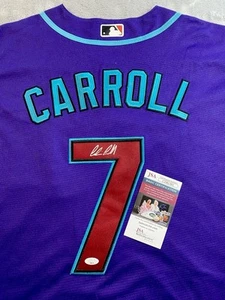 ARIZONA DIAMONDBACKS CORBIN CARROLL AUTOGRAPH PURPLE #7 NIKE JERSEY JSA CD81301 - Picture 1 of 5