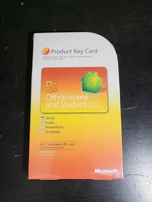 Microsoft Office Home And Student 2010 Product Key Card NEW SEALED - Image 1 of 4
