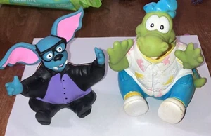 Vintage Eureekas Castle Batley & Magellan Rubber Vinyl Puppets MTV 1990 Lot of 2 - Picture 1 of 6