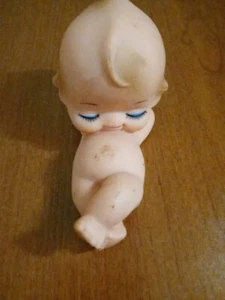 CUTE LITTLE IMPISH KEWPIE DOLL MADE IN THE 1970'S FATHEAD SOFT PLASTIC . - Picture 1 of 5