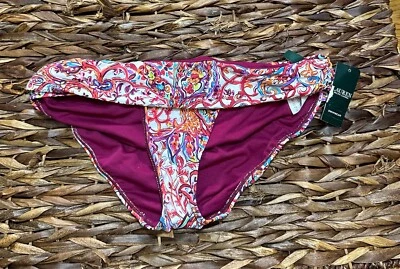 Pantalones de traje de baño Lauren Ralph Lauren talla 10 multicolor Mystic Paisley nuevos con etiquetas Foto 1 de 4