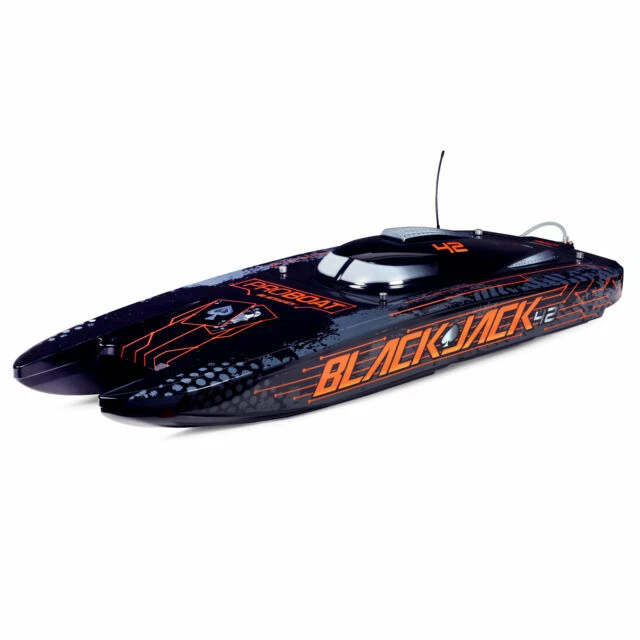 ProBoat Blackjack 42inch 8S Brushless Catamaran RTR - Black/Orange PRB08043T1
