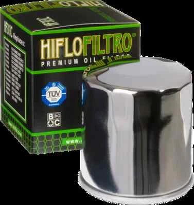Hiflofiltro Premium Spin Chrome Paper Oil Filter Honda Interceptor 750 88-98 - Image 1 of 4