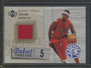 2005 Upper Deck Jalen Rose Rookie Debut Game Used Jersey #DR-JR Raptors - Picture 1 of 2