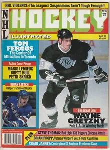 April 1989 Hockey Illustrated Magazine---Wayne Gretzky---Mario Lemieux - Picture 1 of 2