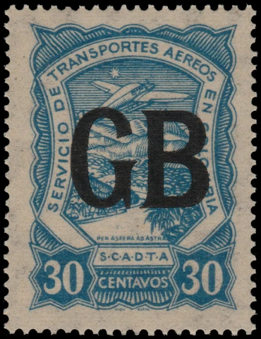 ✔️ COLOMBIA SCADTA 1923 - AIRPLANE GB CONSULAR - SC. CLGB55 ** MNH [SCLA618] Cover
