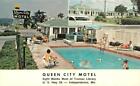 Independence, Missouri Mo  Queen City Motel  Pool View Roadside Ca1960s Postcard
