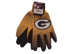 Green Bay Packers Gloves Sport Utility Stripe Official Logo Win-Craft Adult OSFM - Picture 1 of 2