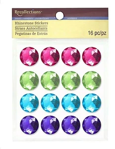 RECOLLECTIONS Large Rhinestone Stickers - 16 pcs - Picture 1 of 1