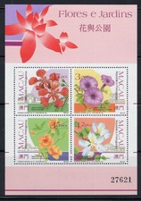 Macao 1991 Mi. Bl. 17 Foglietto 100% Nuovo ** Fiori