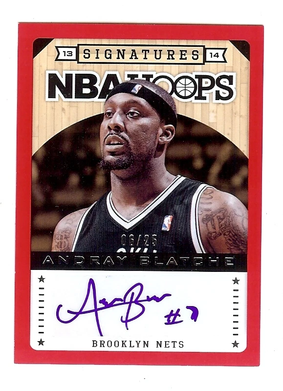 13-14 PANINI HOOPS RED BORDER ANDRAY BLATCHE AUTO AUTOGRAPH #06/25 - Image 1 of 1
