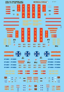 MicroScale 87647 Decal H0 - Assorted 48` Containers Xtra 1990+ (87-647) - Picture 1 of 1