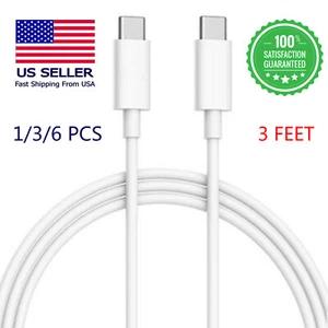 USB C to USB C Cable Type C Fast Charger Charging iPad Pro Macbook Samsung Phone - Picture 1 of 7