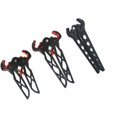 WO SOUJIER Archery Compound Bow Stand Adjustable Width Bow Rack Hunting Bow Kick Holder