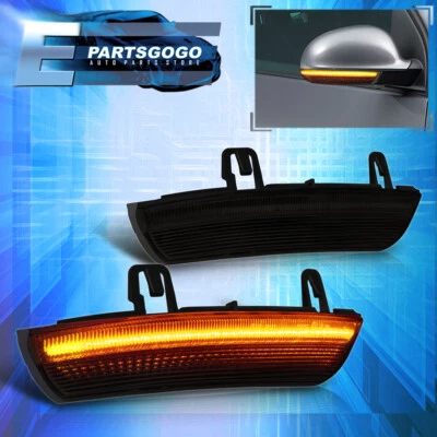 For 04-09 VW Golf GTI Smoke Sequential LED Dynamic Side Mirror Turn Signal Light - Image 1 of 4