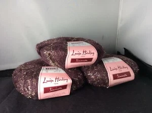 Louisa Harding SIMONETTA Color 10 Maroon Gold 3 SKEINS - Picture 1 of 4