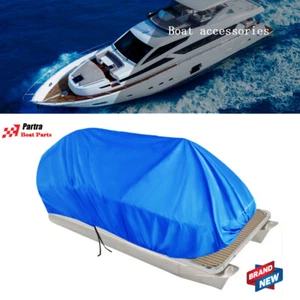 Blue 21 - 24 FT Waterproof Heavy Duty Fabric Trailerable Pontoon Boat Cover - Bild 1 von 12