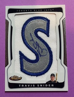 2009 Topps Finest Baseball Letter Patch Autograph "S" Travis Snider - #33/218 - Image 1 of 2