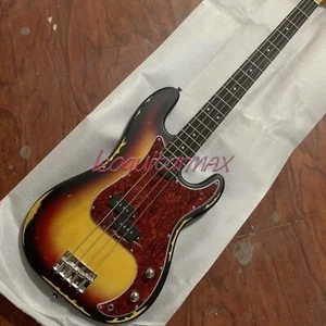 Bajo eléctrico vintage Sunburst Relic PB cromo herrajes incrustaciones de puntos stock - Imagen 1 de 3