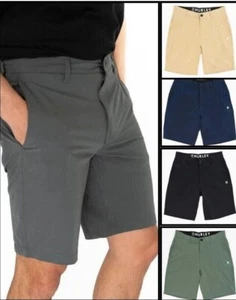 Mens Hurley Shorts Stretch Quick Dry Casual Summer Walk Chino Golf Pants CT30-10 - Picture 1 of 7