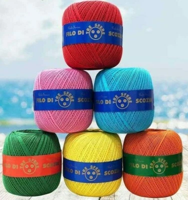 Cotone Uncinetto FILO DI SCOZIA Tre Sfere - Titolo 5 - 100 grammi