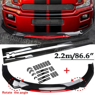 For Ford F150 F-150 Front Bumper Lip Spoiler Splitter Body Kit Side Skirts - Imagem 1 de 4