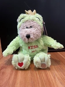 Starbucks 2004 Kiss Me Frog Bearista 11" Plush Toy Limited Edition Bear Barista - Picture 1 of 4
