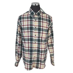 NEU L.L. Bean Herren Hemd M rot schwarz kariert Baumwolle langarm - Bild 1 von 9