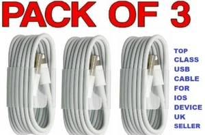 3 x pack usb & Data Sync Cable For Phone 11 pro Xs maxx XR 8plus 7 6 5 iPad 4 - Picture 1 of 4