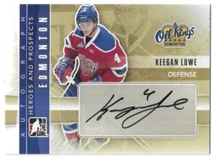 2011-12 IN THE GAME HEROES & PROSPECTS KEEGAN LOWE AUTO #A-KL EDMONTON OIL KINGS - Picture 1 of 2