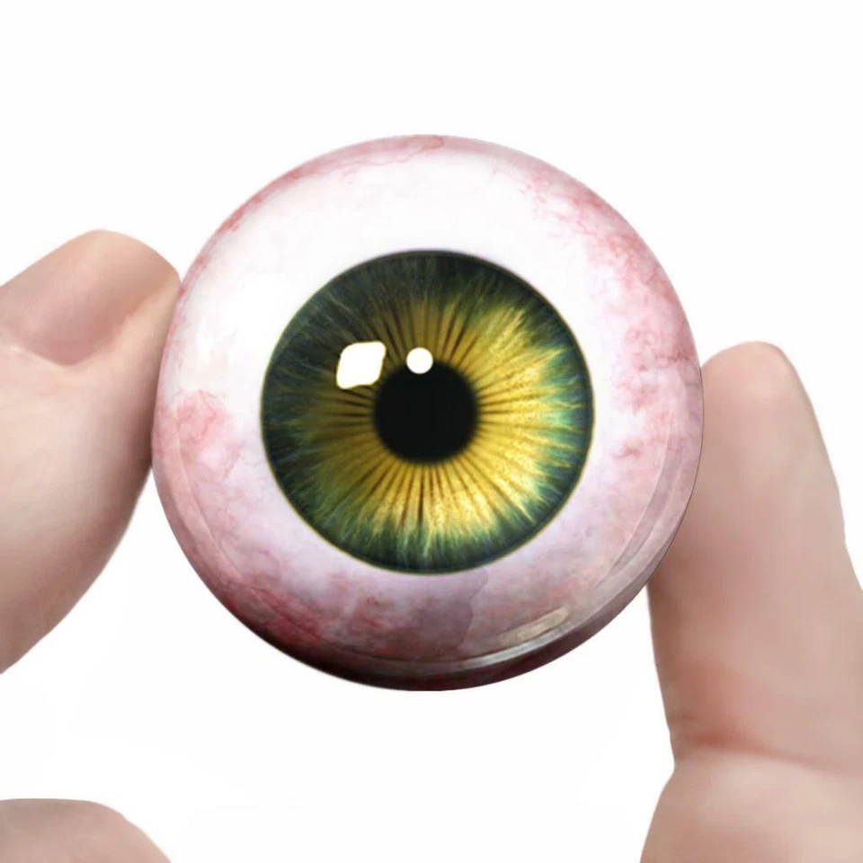 Juego de globos oculares verdes rareza muñeca realista ojos de vidrio humano 35 mm Foto 1 de 4