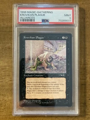 MTG✨KROVIKAN PLAGUE ✨Alliances PSA 9 MINT Uncommon 1996 L. Danforth Art POP 1 ! - Image 1 of 2