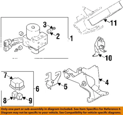 Conjunto de bomba y motor ABS usado se adapta a: Subaru Legacy Pump 1997 sin control de tracción Foto 1 de 2