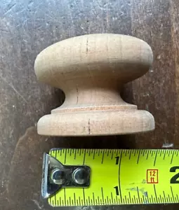 Qty 10 Beautiful Hardwood Cherry Wood Knob 1-1/2 inch diameter - Picture 1 of 3