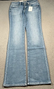 Pantalones de mezclilla BKE Stella para mujer 28XL 28x36 lavado medio corte boot calce ajustado tiro bajo elástico - Imagen 1 de 11