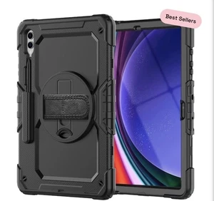 Samsung Galaxy Tab S9 Plus Soporte Correa de Mano Negro Con Protector de Pantalla - Imagen 1 de 1